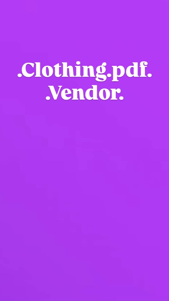 CLOTHING VENDOR