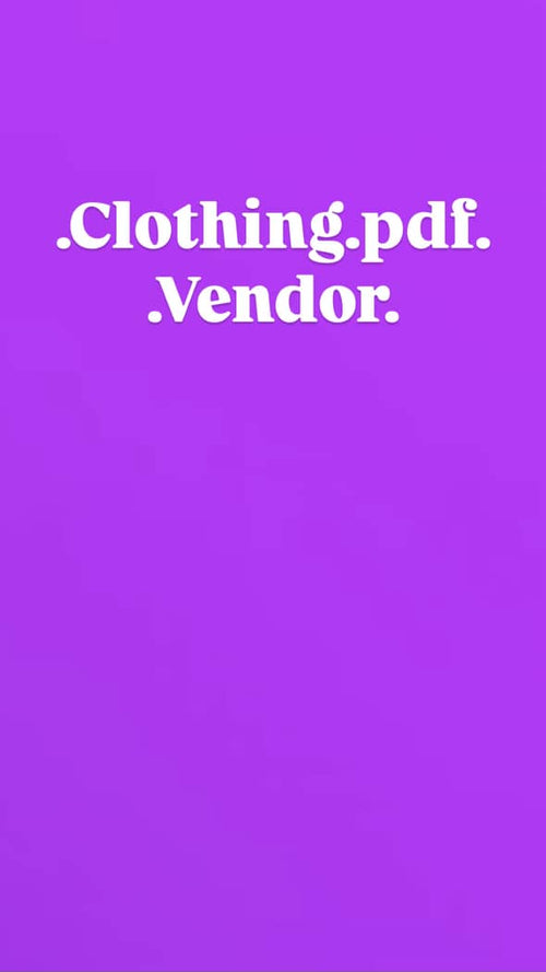 CLOTHING VENDOR